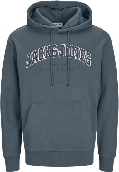 Jack & Jones CALEB Hoodie Blue - Puloverji & jopice - Moški Puloverji & Jopice za Močnejše Postave