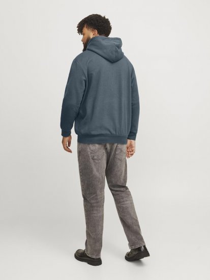 Jack & Jones CALEB Hoodie Blue - Puloverji & jopice - Moški Puloverji & Jopice za Močnejše Postave
