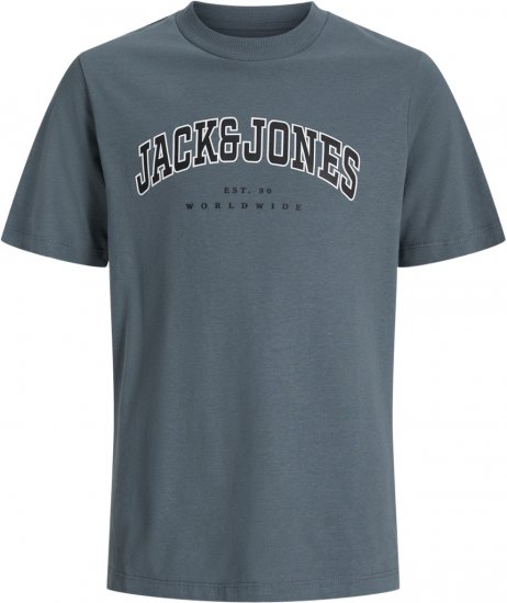 Jack & Jones Caleb Varsity T-Shirt Grey - Kratke Majice - Moške kratke majice za močnejše postave