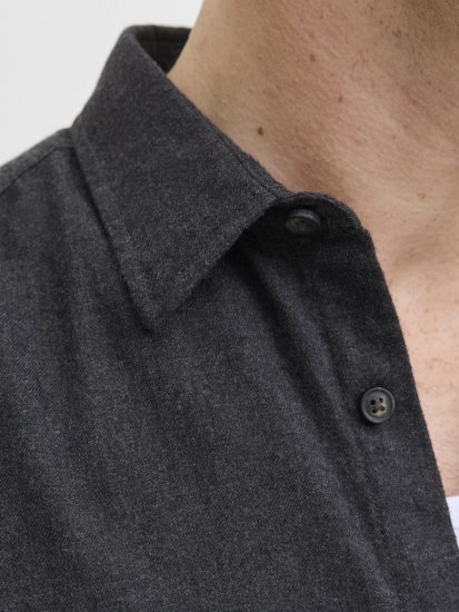 Jack & Jones Classic Long Sleeve Shirt Grey - Srajce - Moške srajce za Močnejše Postave