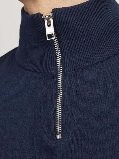 Jack & Jones Emil Knitted Pullover Blue - Puloverji & jopice - Moški Puloverji & Jopice za Močnejše Postave