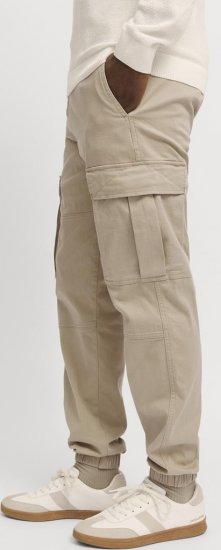 Jack & Jones Jonnie Cuffed Cargo Pants Beige - Kavbojke & hlače - Moške Kavbojke in Hlače za Močnejše Postave