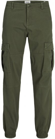Jack & Jones Jonnie Cuffed Cargo Pants Green - Kavbojke & hlače - Moške Kavbojke in Hlače za Močnejše Postave