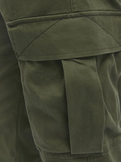 Jack & Jones Jonnie Cuffed Cargo Pants Green - Kavbojke & hlače - Moške Kavbojke in Hlače za Močnejše Postave