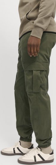 Jack & Jones Jonnie Cuffed Cargo Pants Green - Kavbojke & hlače - Moške Kavbojke in Hlače za Močnejše Postave