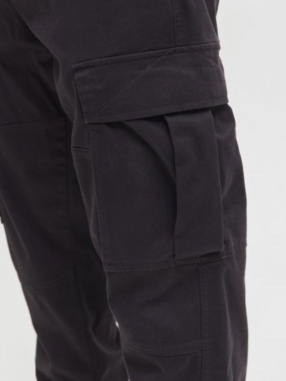 Jack & Jones Jonnie Cuffed Cargo Pants Black - Kavbojke & hlače - Moške Kavbojke in Hlače za Močnejše Postave