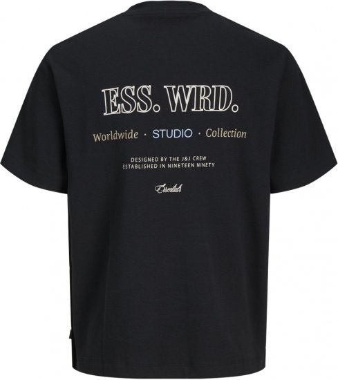 Jack & Jones Urban Edge Studio T-shirt Black - Kratke Majice - Moške kratke majice za močnejše postave