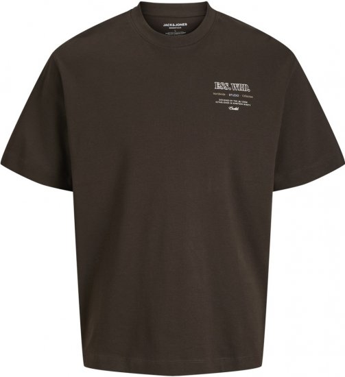 Jack & Jones Urban Edge Studio T-shirt Brown - Kratke Majice - Moške kratke majice za močnejše postave