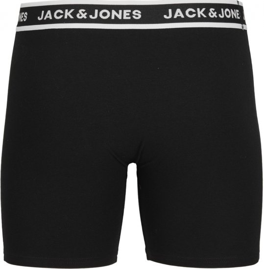 Jack & Jones Solid Boxer 3-Pack Black - Boksarice - Moške Boksarice za Močnejše postave