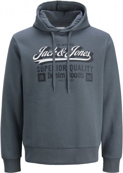 Jack & Jones 2 COL LOGO Hoodie Grey - Puloverji & jopice - Moški Puloverji & Jopice za Močnejše Postave