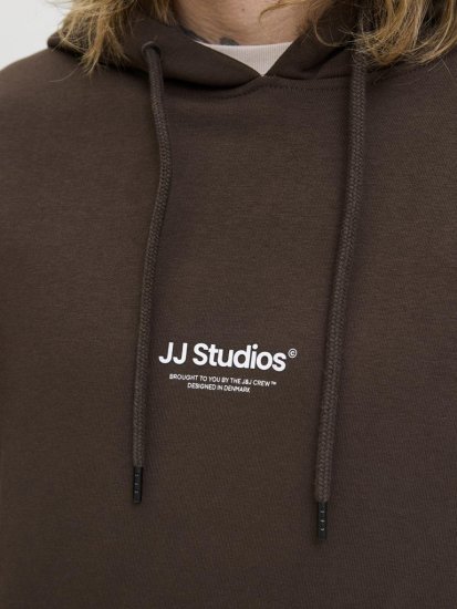 Jack & Jones Soho Hoodie Brown - Puloverji & jopice - Moški Puloverji & Jopice za Močnejše Postave