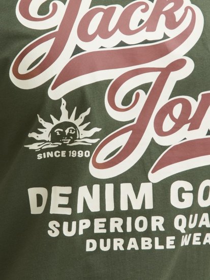 Jack & Jones Logo 2COL T-Shirt Green - Kratke Majice - Moške kratke majice za močnejše postave