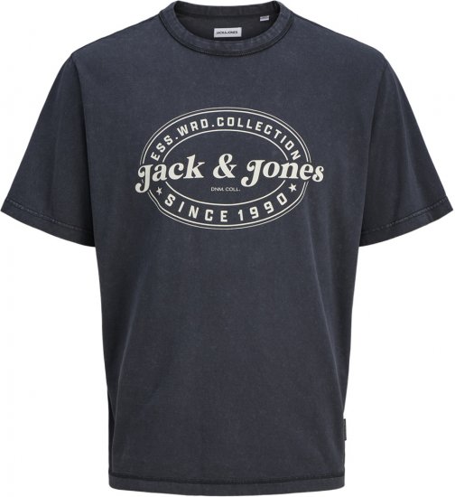 Jack & Jones Dover T-Shirt Short Sleeve Black - Kratke Majice - Moške kratke majice za močnejše postave