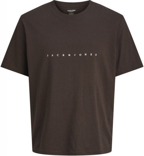 Jack & Jones STAR T-shirt Brown - Kratke Majice - Moške kratke majice za močnejše postave