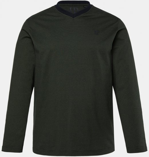 JP1880 Pyjamas Two-piece Striped Dark Green - Spodnje perilo & kopalne hlače - Moško Spodnje Perilo za močnejše postave