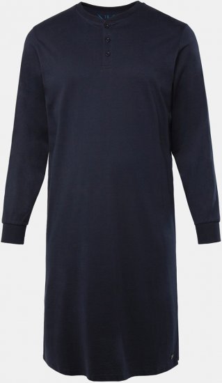 JP1880 Henley Long Sleeved Night Dress Navy - Spodnje Perilo & Kopalne Hlače - Moško Spodnje Perilo za močnejše postave