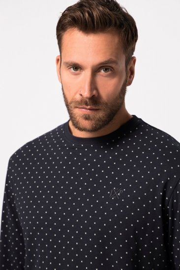 JP1880 Pyjamas Two-piece Long Sleeve and Long Trousers Navy - Spodnje perilo & kopalne hlače - Moško Spodnje Perilo za močnejše postave