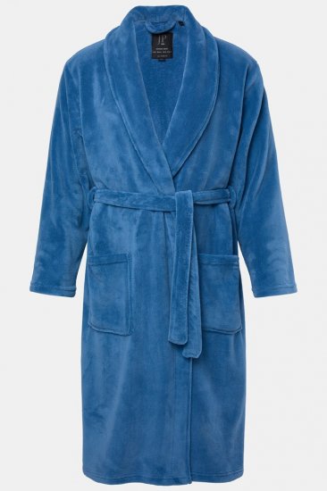 JP1880 Bathrobe with Spacious Pockets Denim Blue - Spodnje perilo & kopalne hlače - Moško Spodnje Perilo za močnejše postave