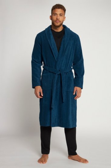 JP1880 Bathrobe Terry Navy - Kopalni plašči/brisače - Moške Kopalni plašči za močnejše postave