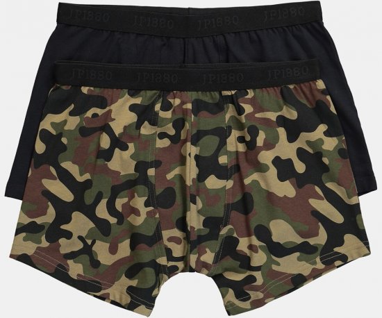 JP1880 FLEXNAMIC OEKO-TEX Boxer Shorts 2-Pack Green - Spodnje perilo & kopalne hlače - Moško Spodnje Perilo za močnejše postave