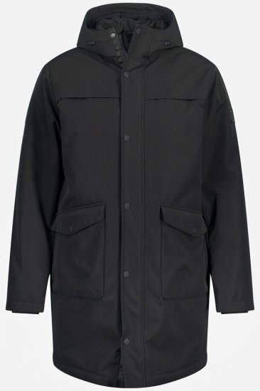 JP1880 Warm Parka with Wind Cuffs Black - Jakne - Moške bunde za Močnejše Postave