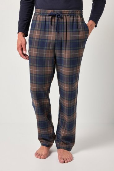 JP1880 Pyjama Trousers Flannel Check Brown - Spodnje perilo & kopalne hlače - Moško Spodnje Perilo za močnejše postave