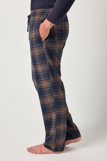 JP1880 Pyjama Trousers Flannel Check Brown - Spodnje perilo & kopalne hlače - Moško Spodnje Perilo za močnejše postave