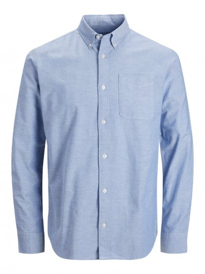 Jack & Jones Brook Oxford Shirt Long Sleeve Blue - Srajce - Moške srajce za Močnejše Postave