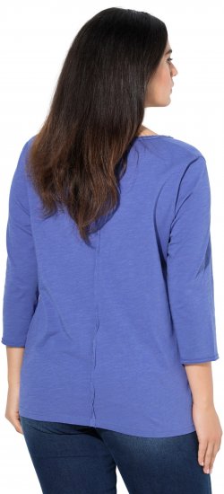 Ulla Popken Meet Me In The Moonlight 3/4 Sleeve Graphic Tee Atlantic Blue - Natisnjene majice za ženske - 