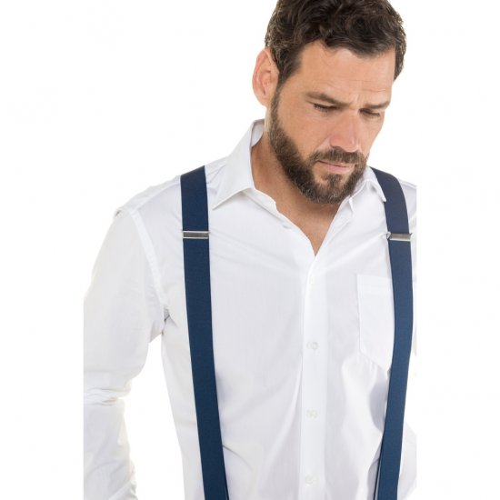 JP1880 Suspenders X-Shape Navy - Vsa oblačila - Oblačila za Močnejše