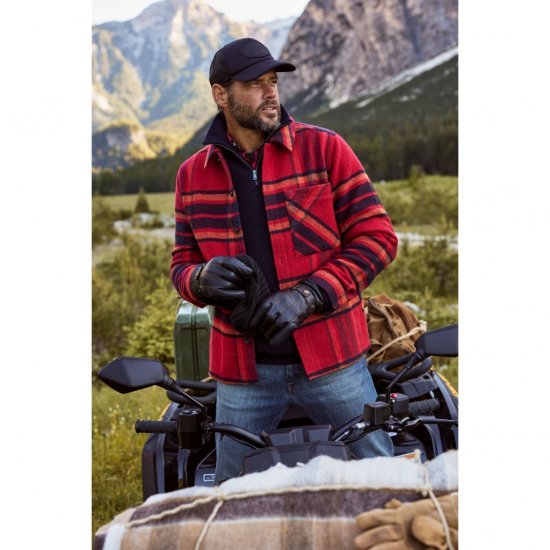 JP1880 Gloves Leather Warm Lining Black - Modni dodatki - 