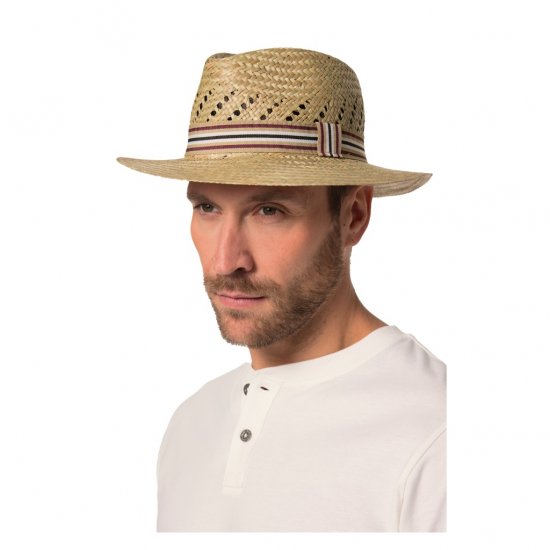 JP1880 Straw Hat Woven Yellow - Modni dodatki - 