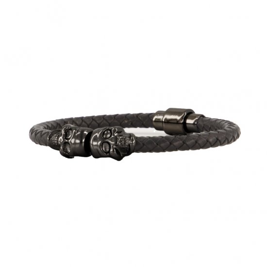 JP1880 Bracelet Skulls Black - Modni dodatki - 