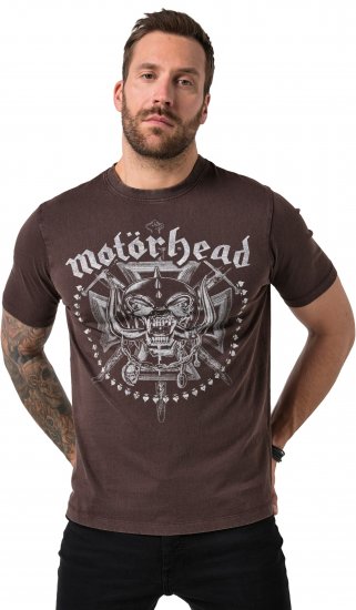JP1880 Motörhead Soft Jersey Vintage T-Shirt Brown - Majice z glasbenimi skupinami - 
