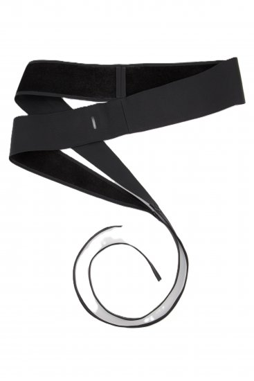 Ulla Popken Soft Leather Tie Belt Black - Ženski pasovi - 