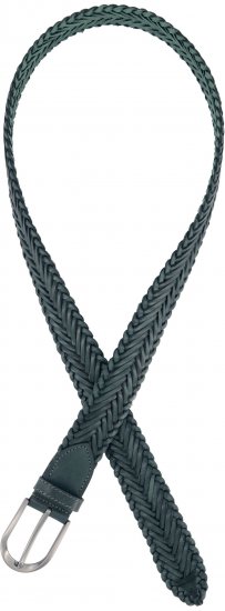 Ulla Popken Woven Leather Belt Green - Ženski pasovi - 