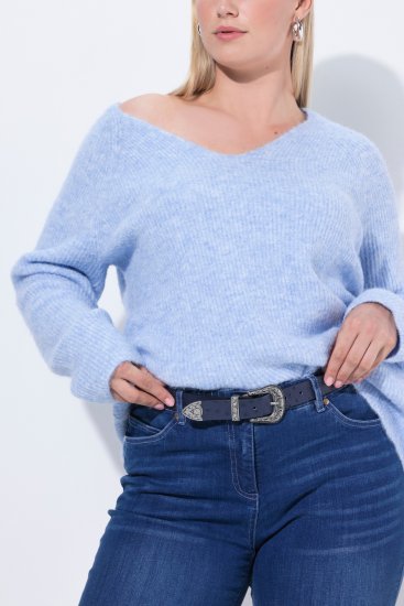 Ulla Popken Classic Belt Blue - Ženski pasovi - 