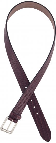Ulla Popken Snake Embossed Belt Burgundy - Ženski pasovi - 
