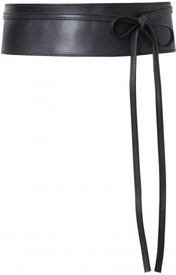 Ulla Popken Tie Belt Black - Ženski pasovi - 