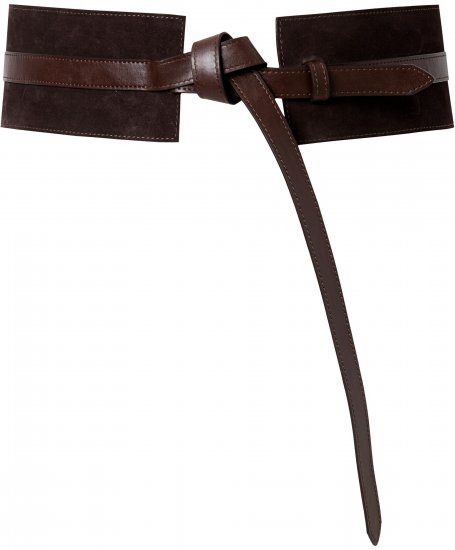 Ulla Popken Tie Belt Mocha - Ženski pasovi - 
