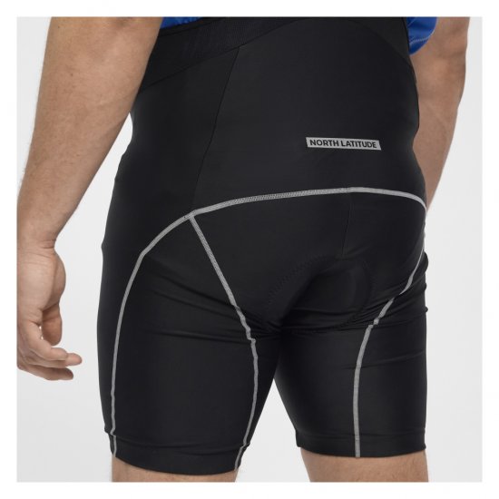 North Latitude Sport Bike Shorts With Suspenders Black - Kolesarska oblačila - 