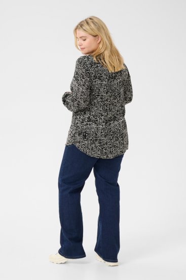 Kaffe Curve Mila Ami Bluza Črna/Turtledove - Bluze & Tunike - 