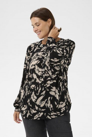 Kaffe Curve Mila Ami Bluza Črna - Bluze & Tunike - 