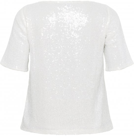 Kaffe Curve Mirana Sequin Blouse Chalk - Bluze - 