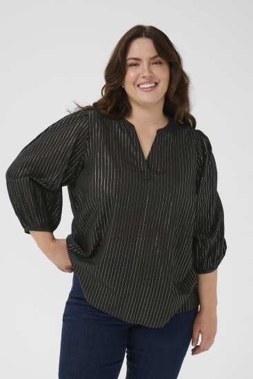 Kaffe Curve Luisa Blouse Black Deep - Bluze - 