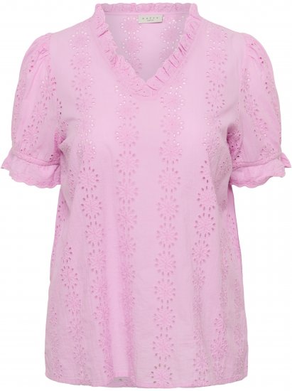 Kaffe Curve Dina Blouse Pink Frosting - Bluze - 