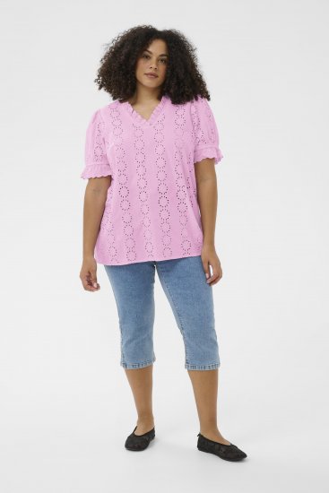 Kaffe Curve Dina Blouse Pink Frosting - Bluze - 