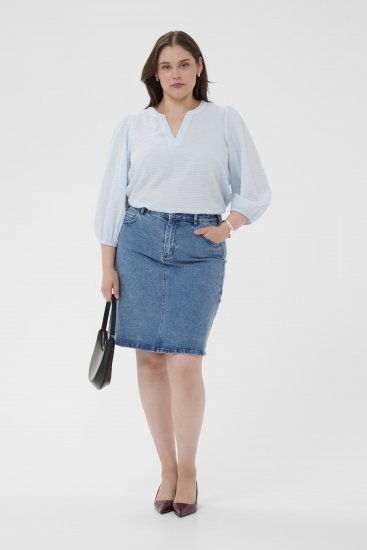 Kaffe Curve Penelopia Blouse Nantucket Breeze Blue - Bluze - 