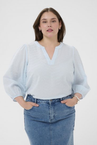 Kaffe Curve Penelopia Blouse Nantucket Breeze Blue - Bluze - 