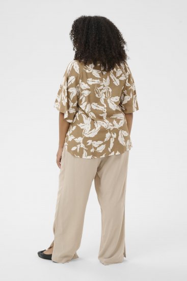 Kaffe Curve Marla Blouse Oak Chalk Leaf - Bluze - 